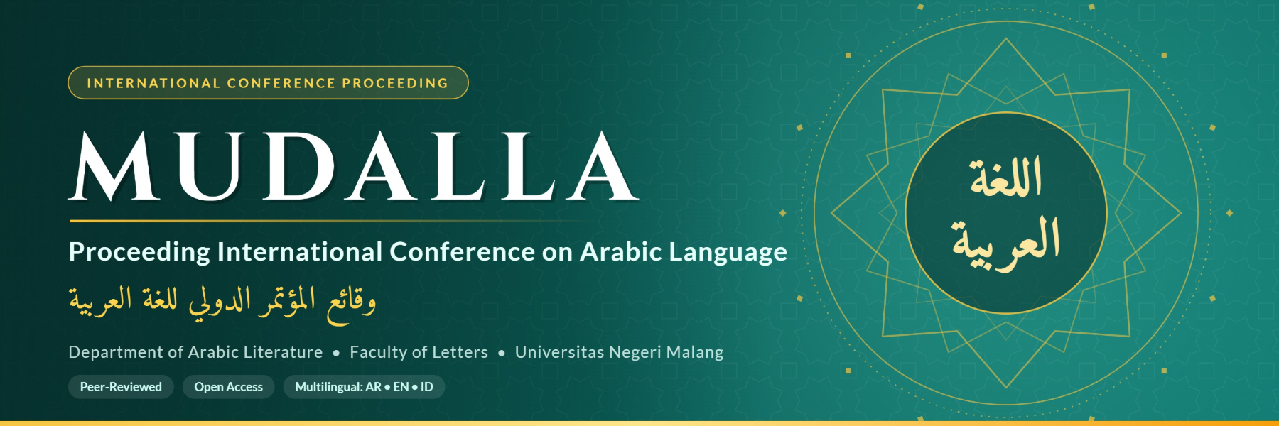 MUDALLA - Proceeding International Conference on Arabic Language
